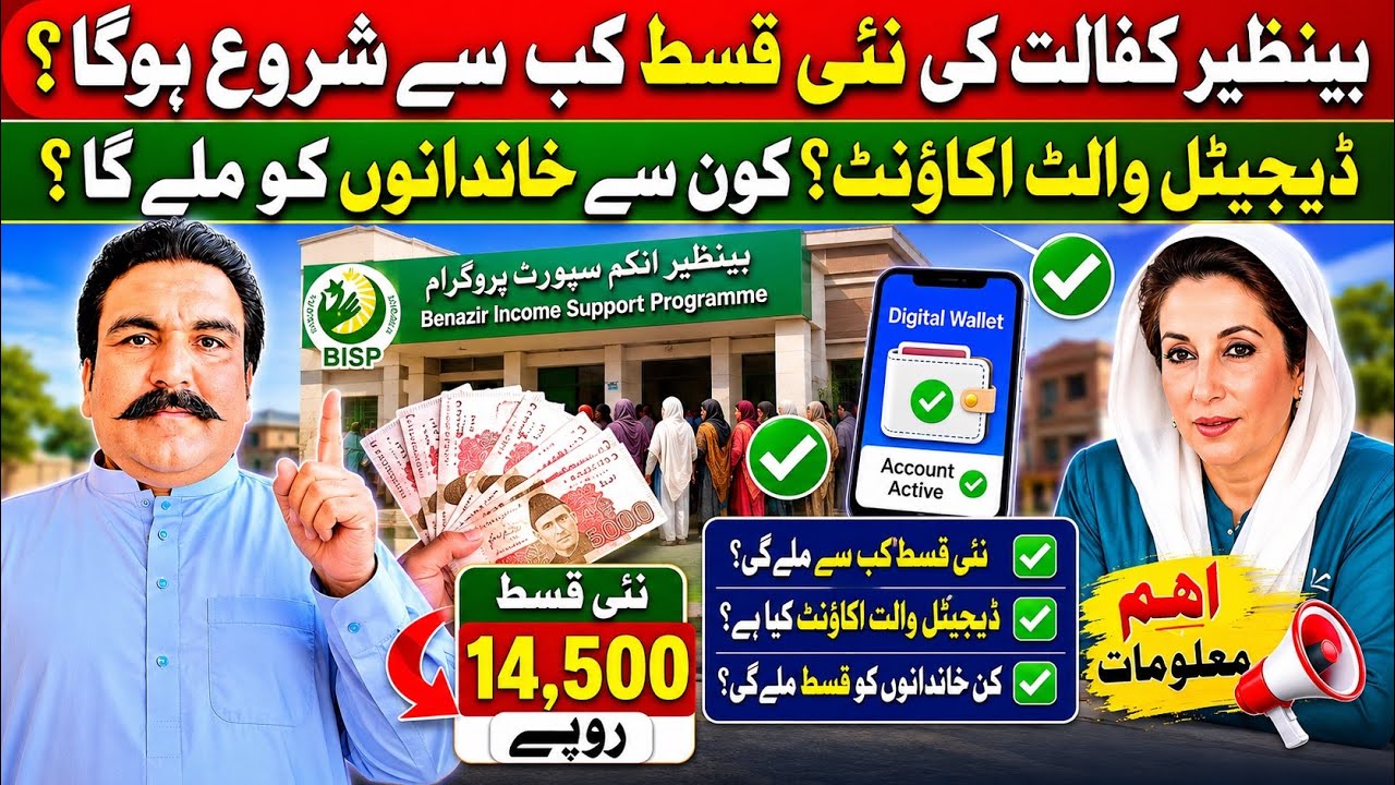Benazir Kafalat Qist Kab Se Milegi? Digital Wallet Update | Kon Se Khandanon Ko Qist Milegi