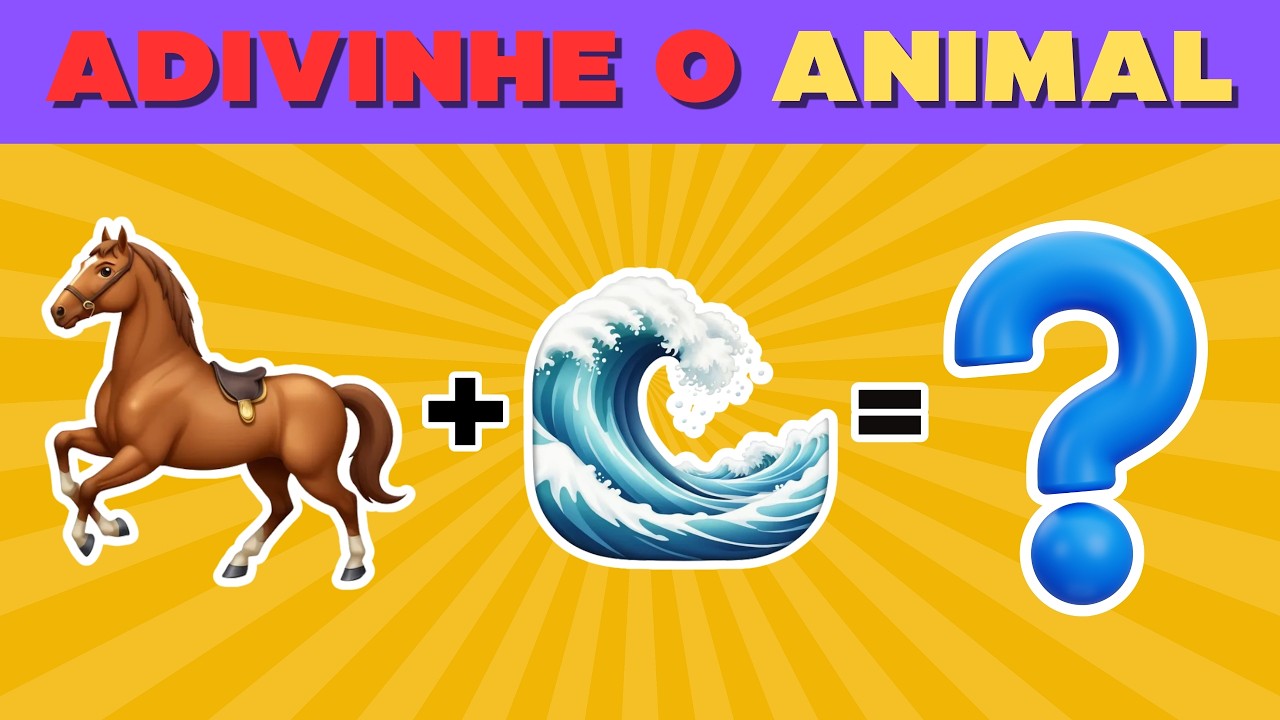 🦁🐊 Qual é o animal? Adivinhe o Animal pelos Emojis 🐾 | Desafio de Emojis