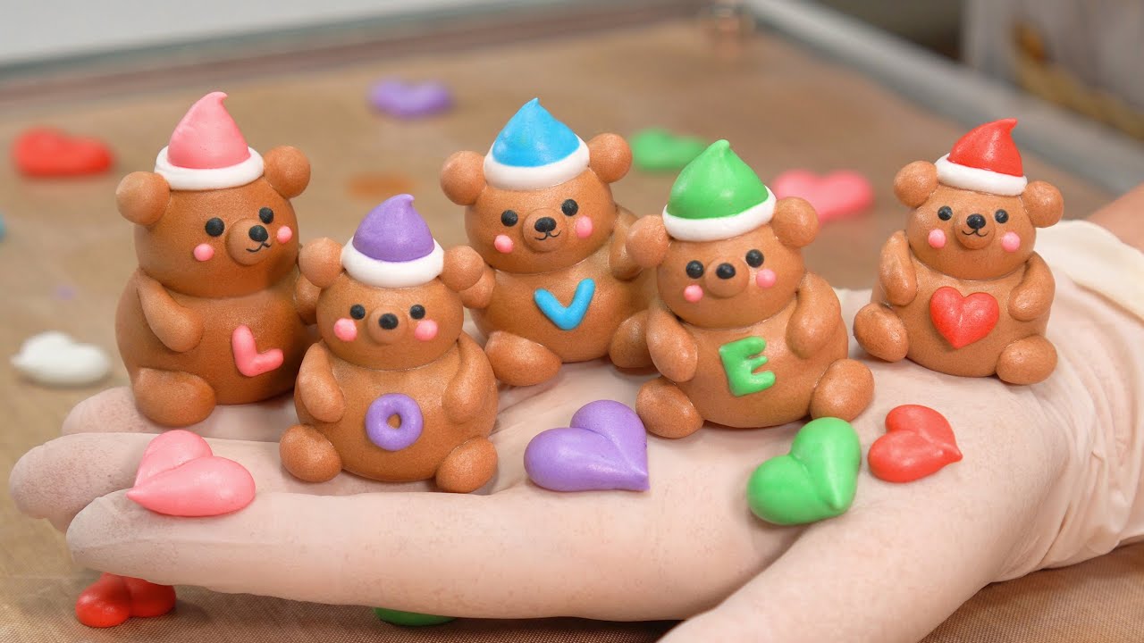 Teddy Bear Meringue Cookies [SUGAR BEAN]