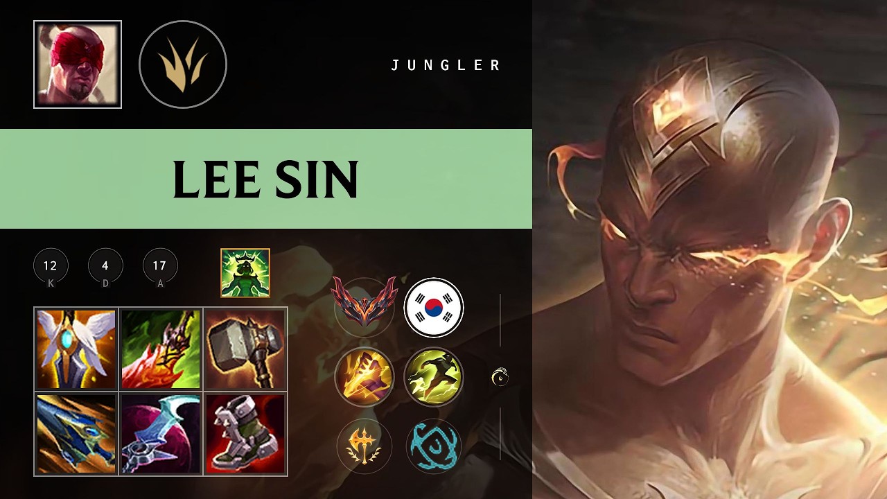 Lee Sin Jungle vs Rengar - KR Grandmaster Patch 26.09