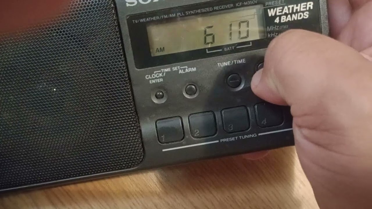 Rádio Sony ICF M350V 4 Bandas AM,FM,TV e Weather 