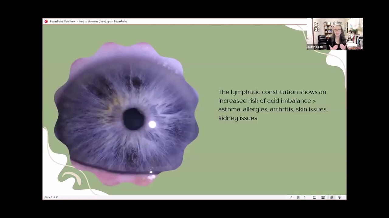 Intro to what your client's blue eyes teach you about their health predispositions.