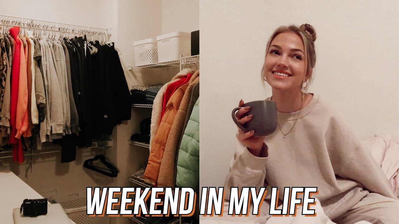 move-in vlog: healthy grocery haul & organizing my closet | maddie cidlik