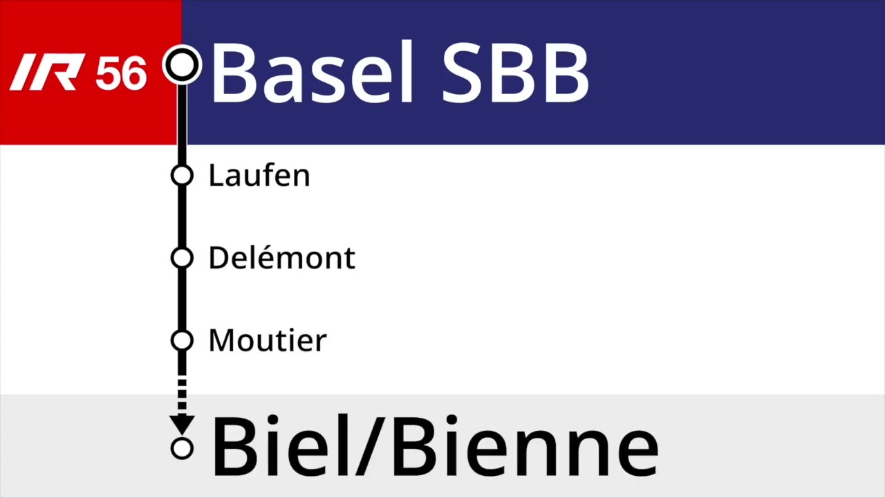 BLS Ansagen • IR56 • Biel/Bienne – Delémont – Basel SBB