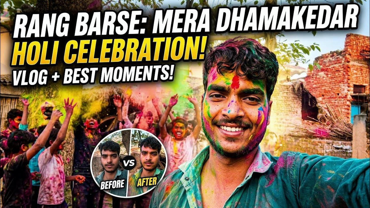 Dosto ke sath holi khelne ka maja aaya 😀 Happy Holi ki dher sari hardik shubhkamnaen 🙏