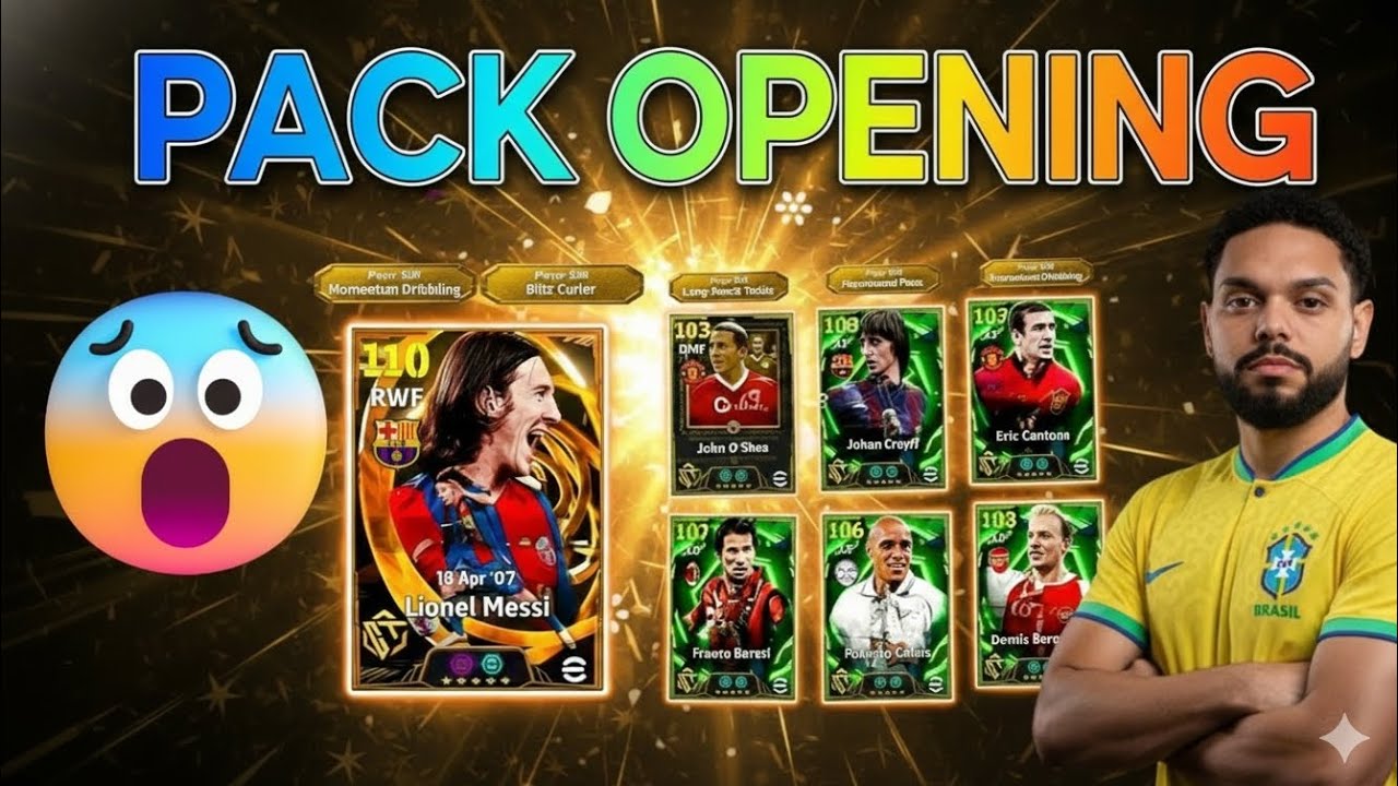 PACK OPENING EM BUSCA DO MESSI BIG TIME COM 6 MIL MOEDAS NO EFOOTBALL MOBILE 2026