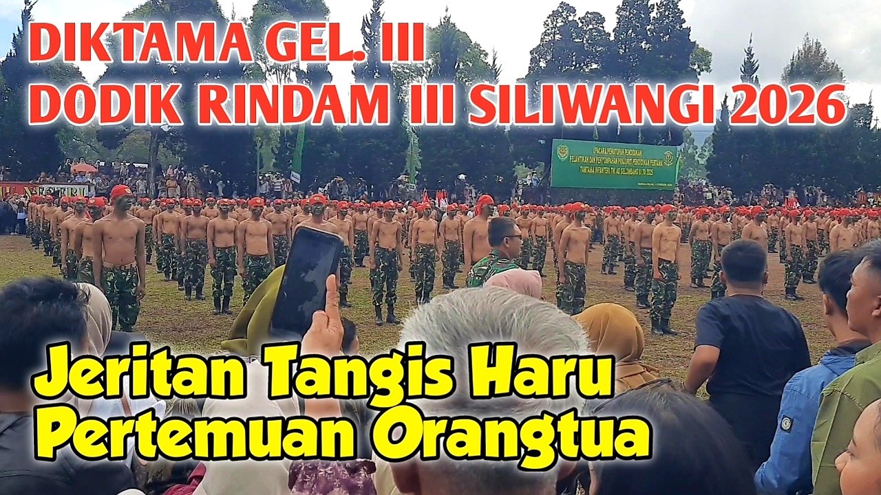 Jeritan Tangis Haru Prajurit Saat Bertemu Keluarga || Dodik Rindam III Siliwangi 2026
