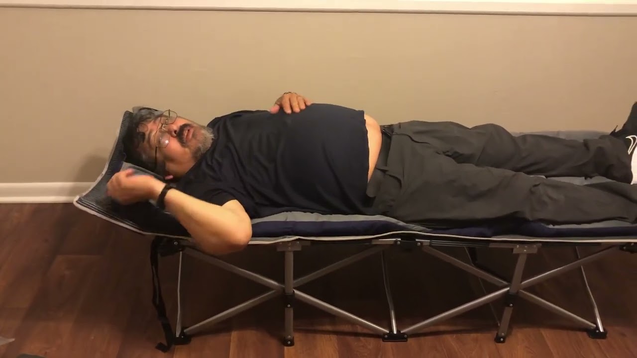 Unboxing of the Lilypelle Folding Cot 1200D Double Layer Oxford Strong Heavy Duty Camping Bed