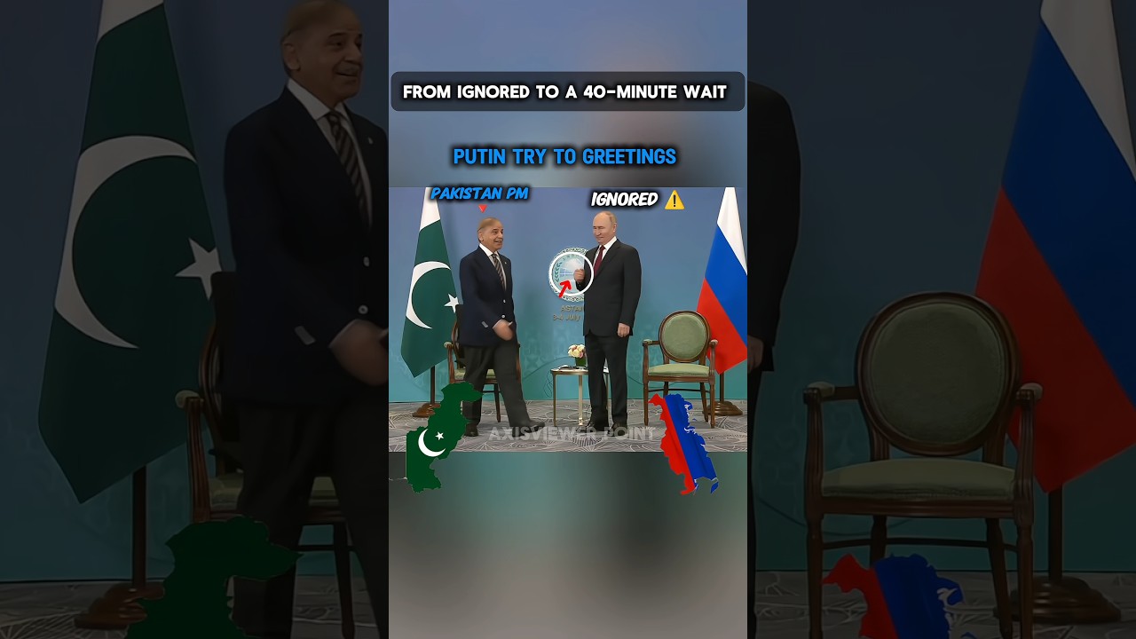 Putin & Pakistan PM Awkward Moment &mdash; Sharif Waits 40 Mins, Then Viral Meeting Clip