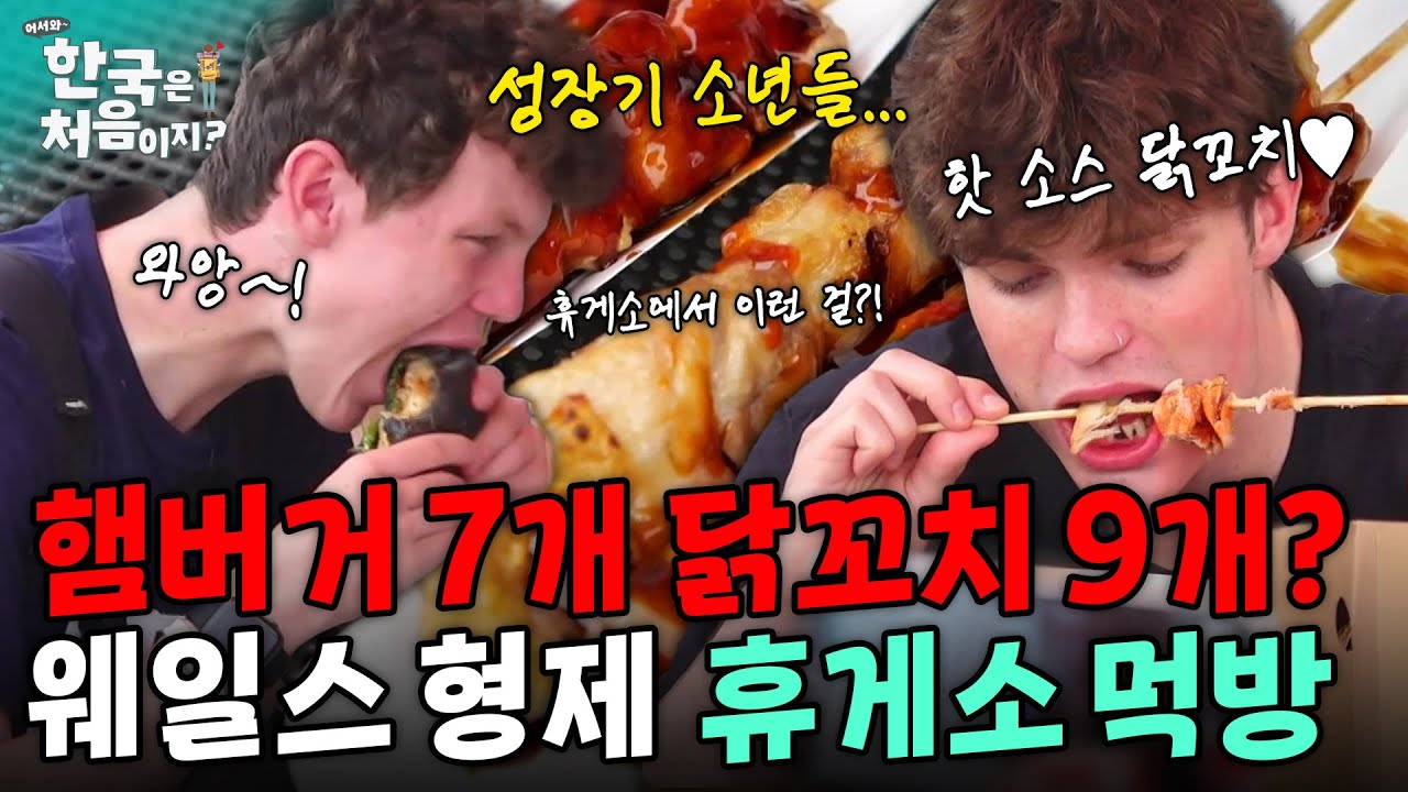 햄버거 7개에 닭꼬치 9개?! 성장기 웨일스 형제들의 휴게소 먹방★ | #어서와한국은처음이지 | EP.311