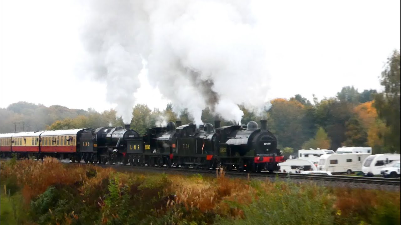 LMS Quadruple header puts on a show at Burrs - East Lancashire Railway ‘Autumn Steam Gala’ 2025 