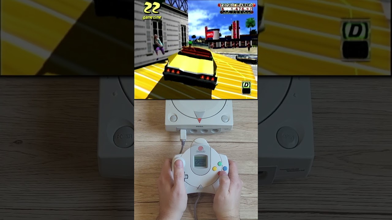 Crazy Taxi 🚕 ~ Gameplay and Showcase #shorts #sega #dreamcast #retrogaming #videogames