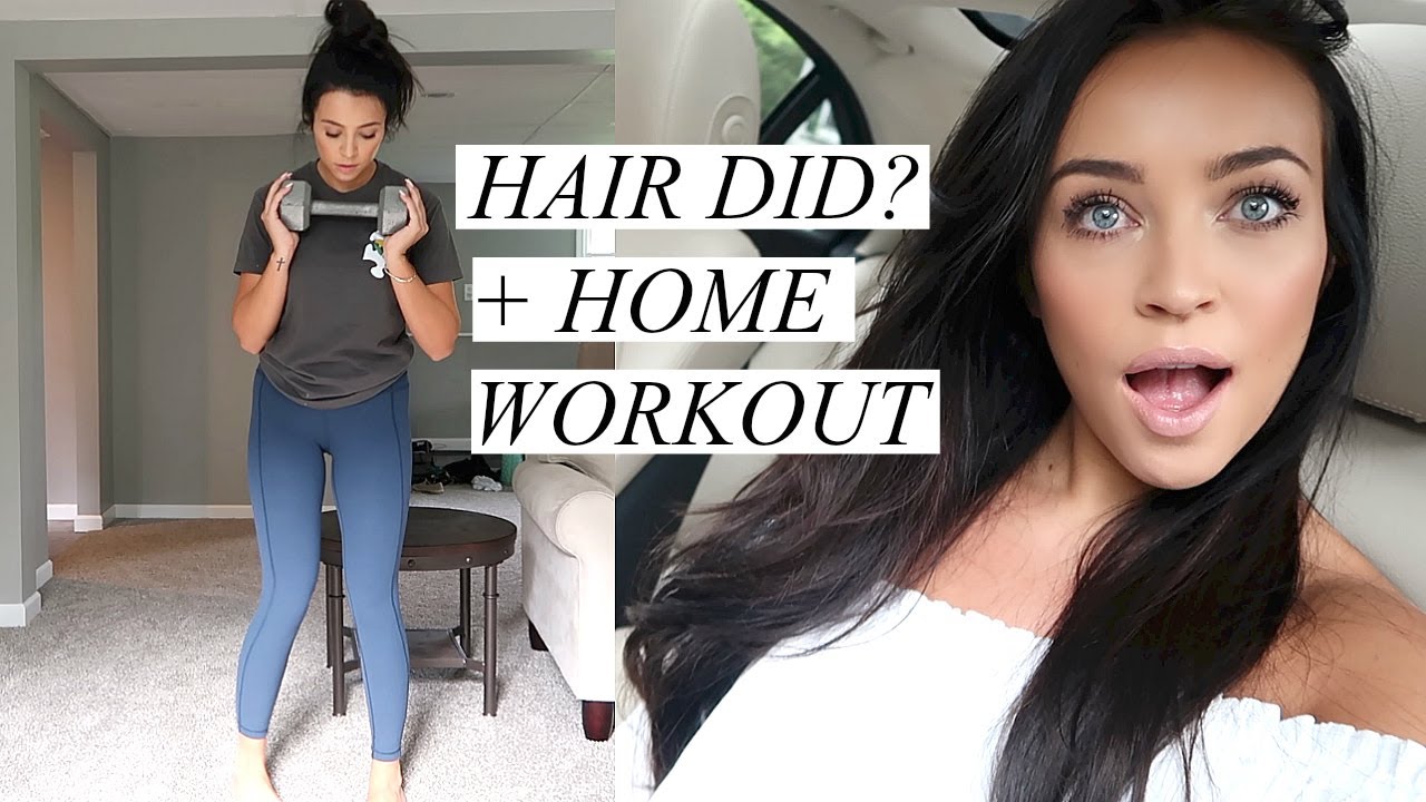 VLOG: Got My Hair Did?! + Home Workout | Stephanie Ledda