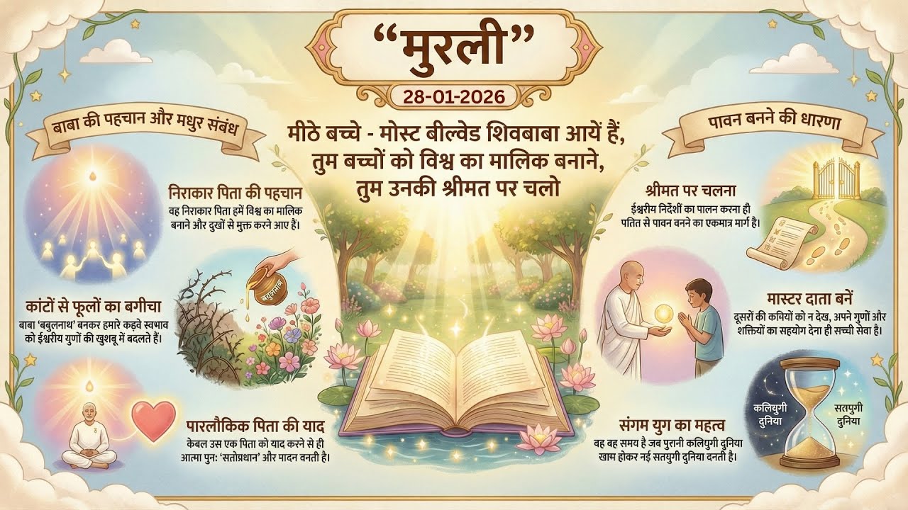 आज की मुरली का गहन रहस्य🎙️28 Jan 2026 | Today Murli🎙️BK Murli | Deep Murli Explained