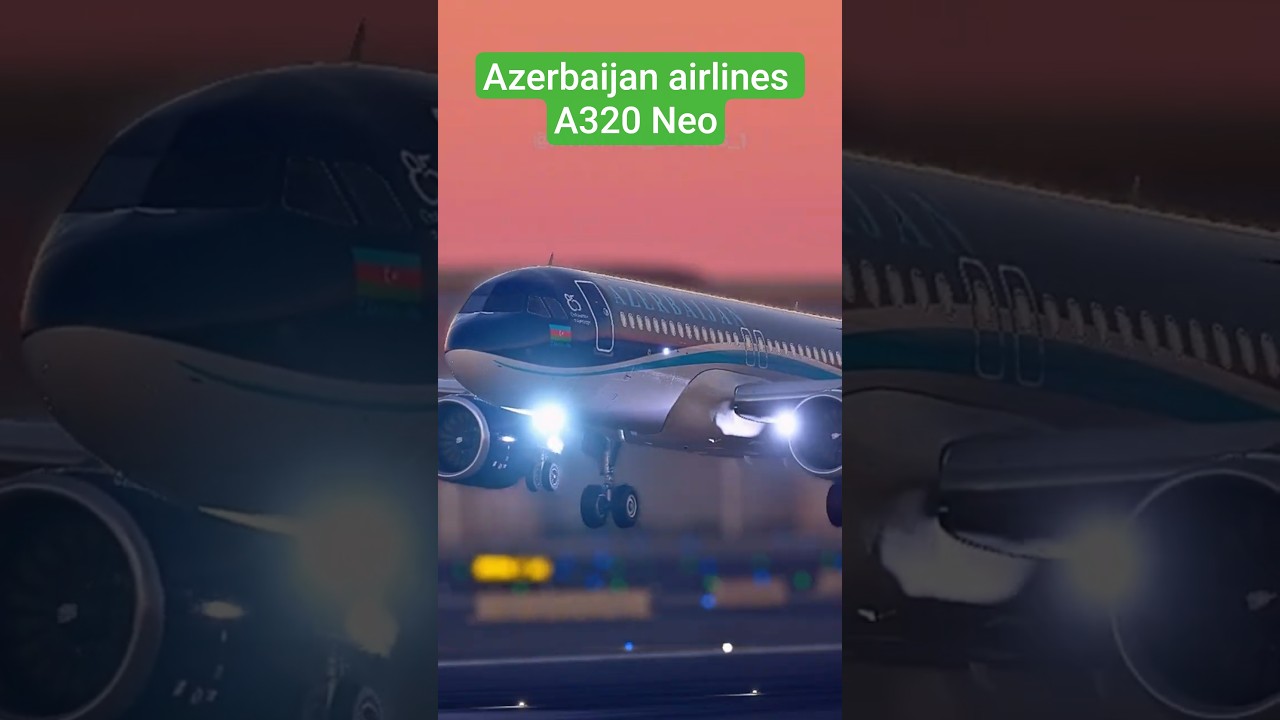 Azerbaijan A320 Neo Takeoff from Dubai 🇦🇿🛫 | Silk Way in the Sky! #shorts #aviation