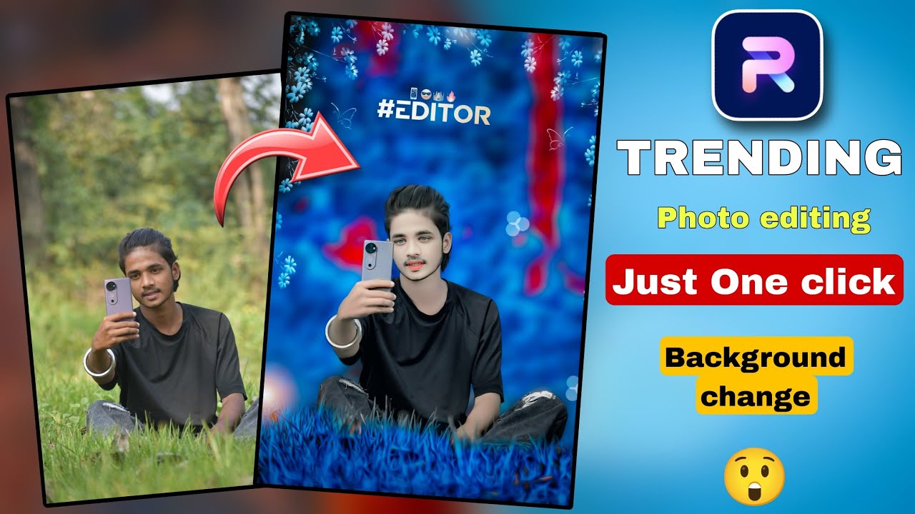 (photoroom) One click me background change kaise kare 😲 Cb background change 🤔 HD photo editing😲go 👉