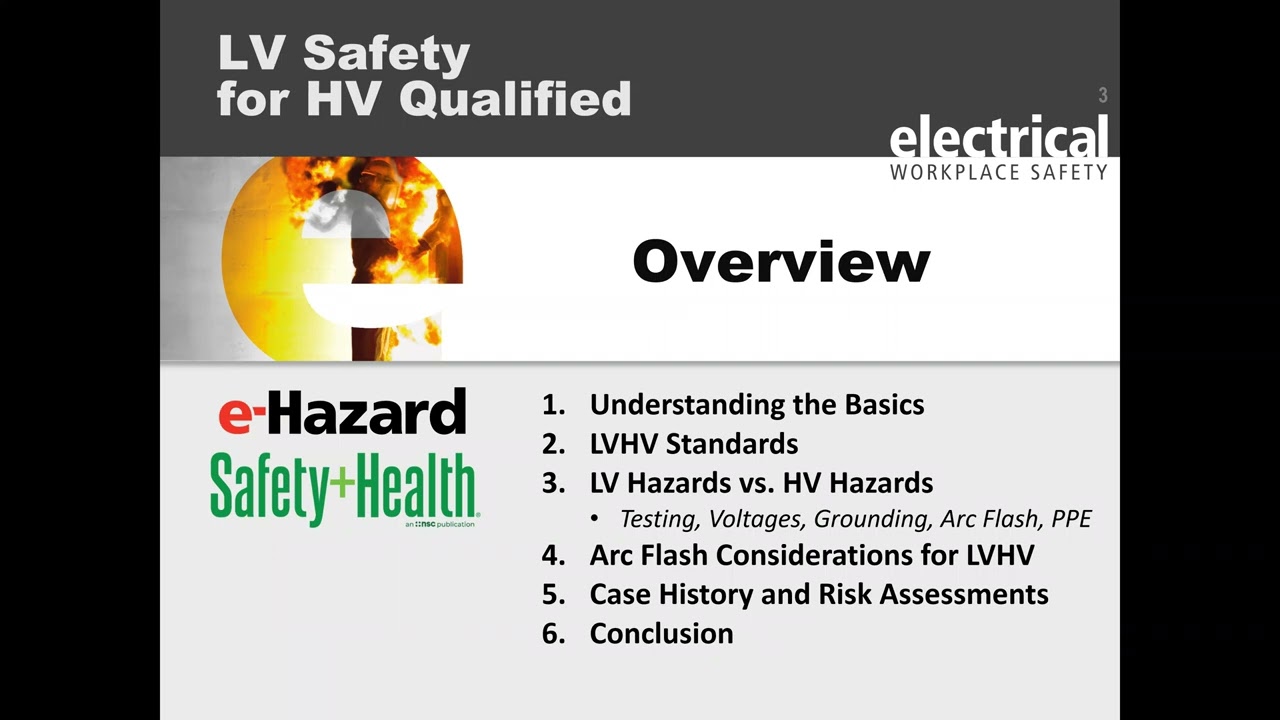 Webinar: Low Voltage Arc Flash and Electrical Shock Safety for High Voltage Qualified Persons