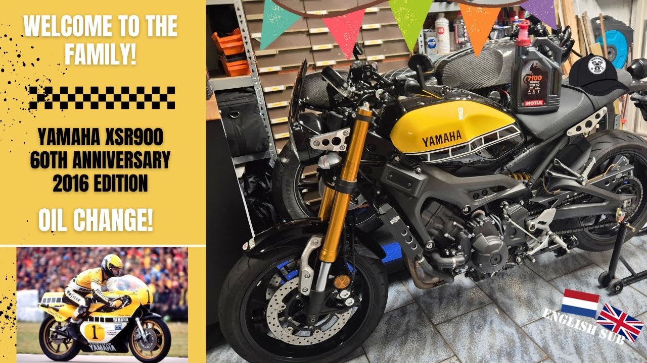 Yamaha XSR900 2016 60th Anniversary edition - Eerste onderhoud & Oliewissel