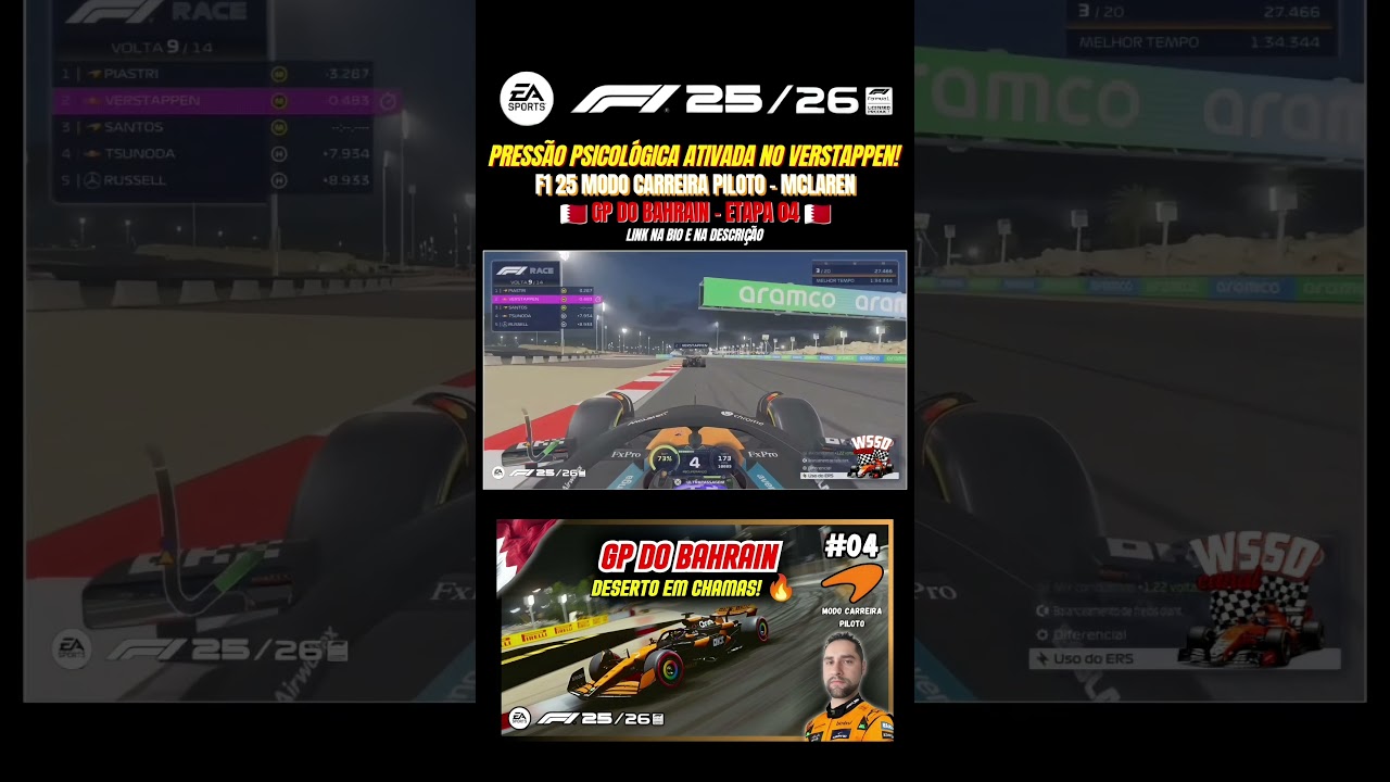 Pressão psicológica ativada em MAX VERSTAPPEN no BAHRAIN! 😎🔥 | F1 25 MODO CARREIRA - GAMEPLAY (PS5)