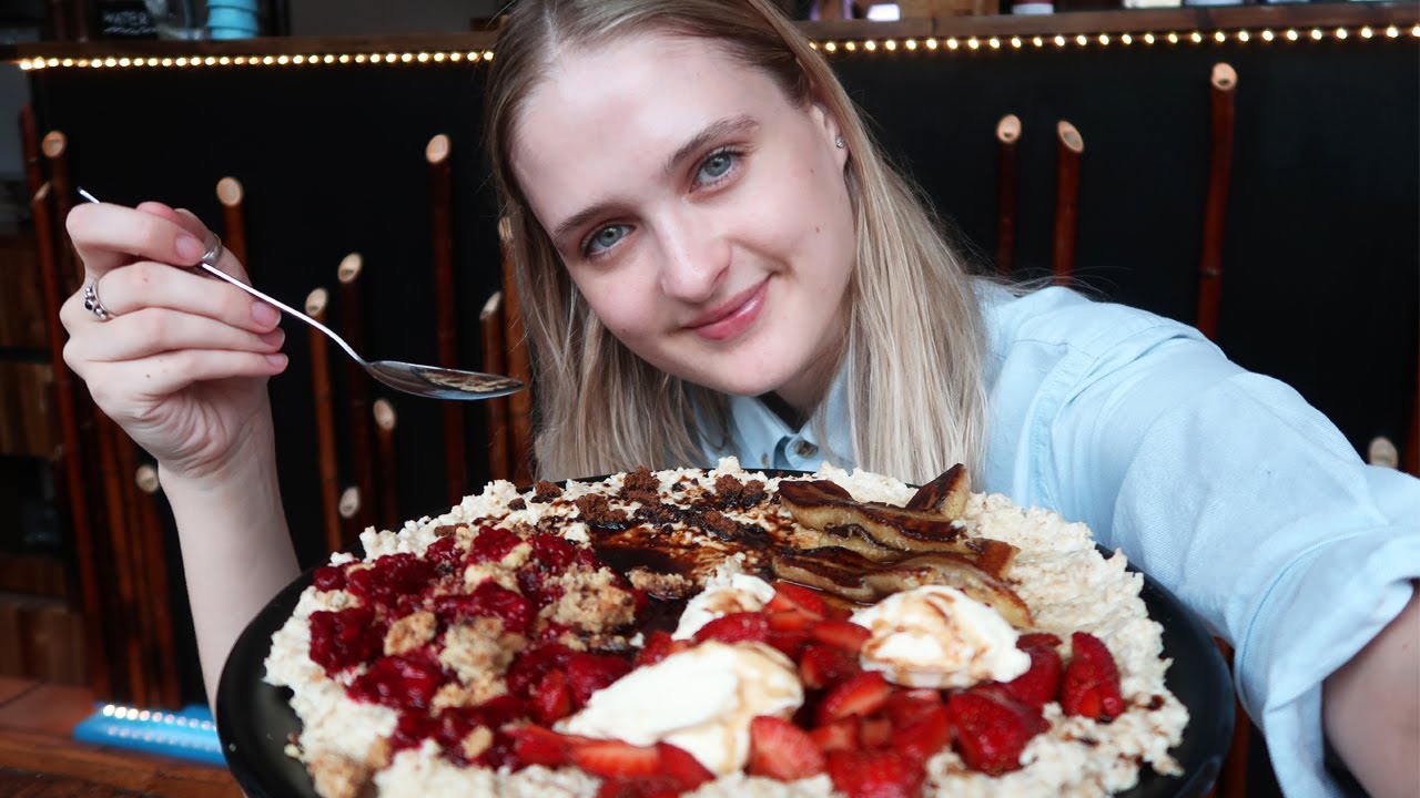 Massive Oatmeal Bowl Challenge | GIRLS VS FOOD