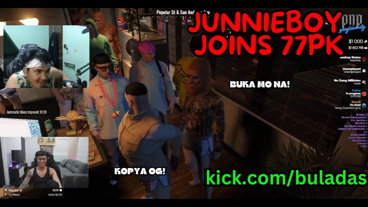 JUNNIE BOY JOINS 77PK | PNP GANGLAND CITY ROLEPLAY | 