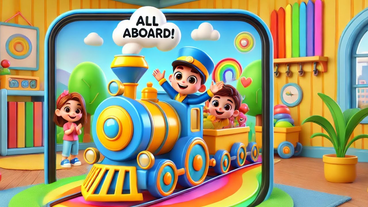 The Wheels on the Train go round and round | All Aboard the Fun Train | Kids Songs