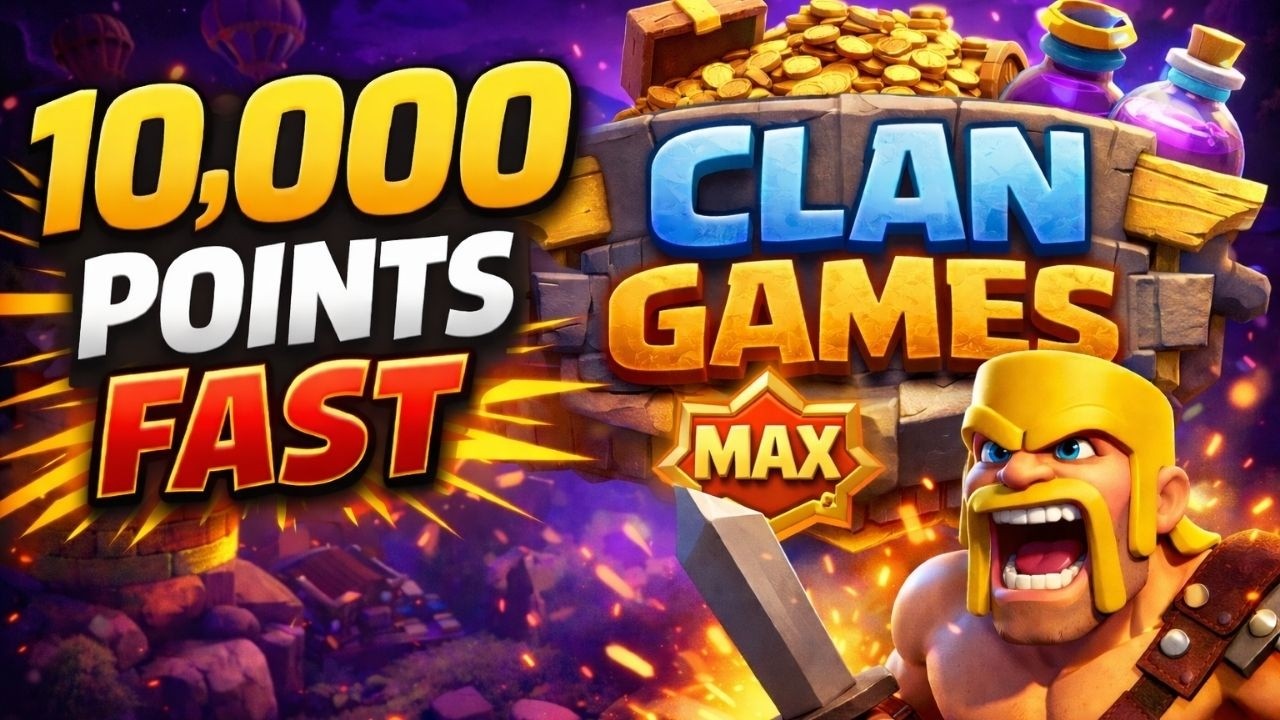 Max Clan Games in One Video! 10,000 Points Fastest Method | Clash of Clans