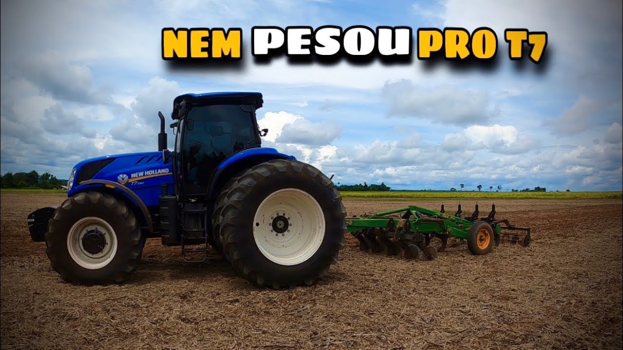 Testando o T7 no escarificador | New Holland T7.260