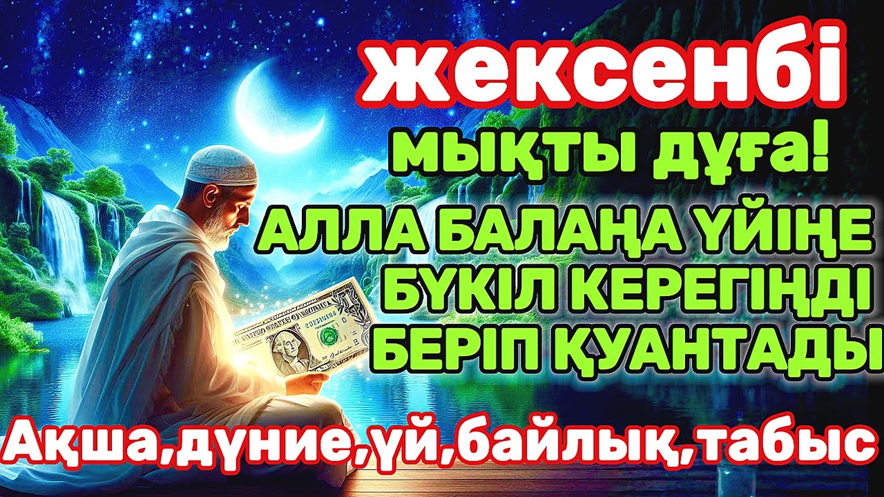 жексенбі КҮНІ ЕҢ ҚҰДІРЕТТІ ДҰҒА! Алла бүкіл тілеуіңді және балаңа керектің бәрін беріп қояды