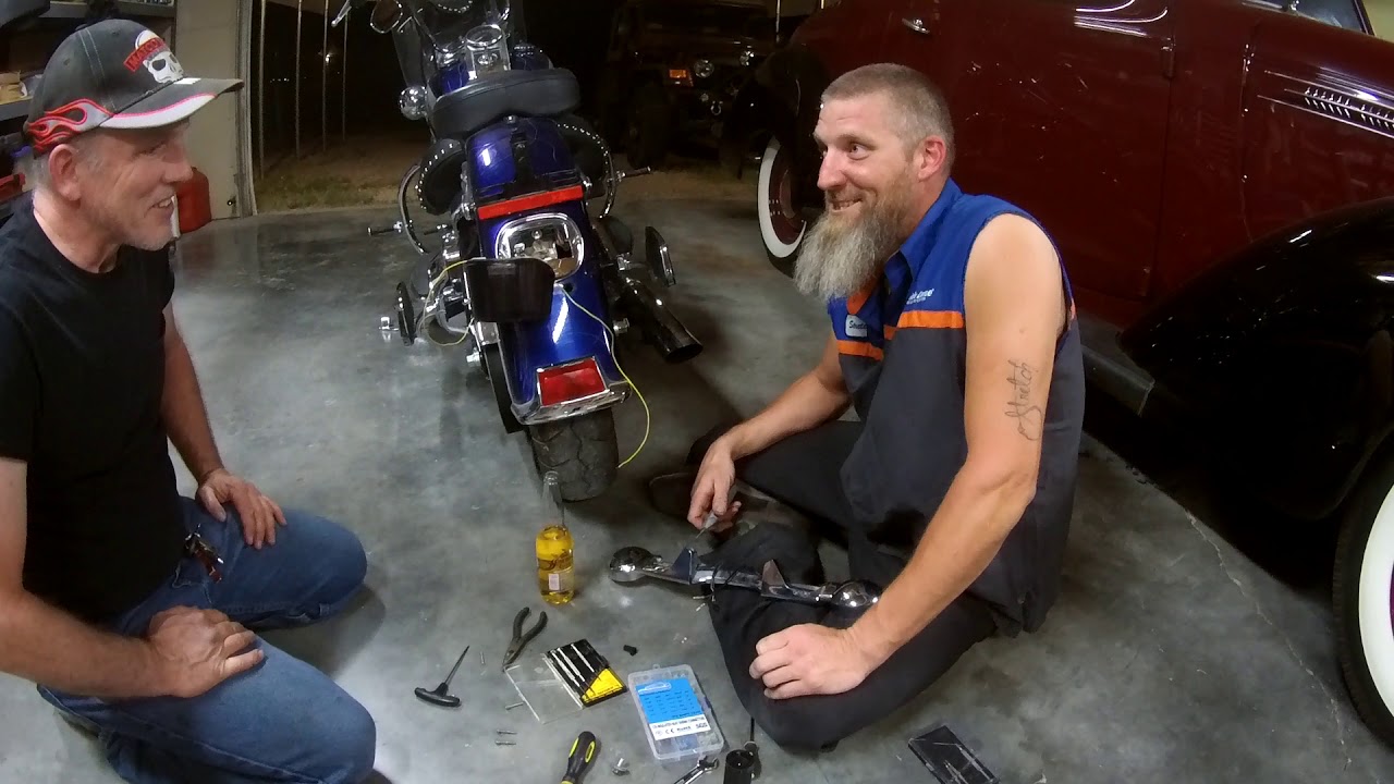 Rear tail light install on a softail