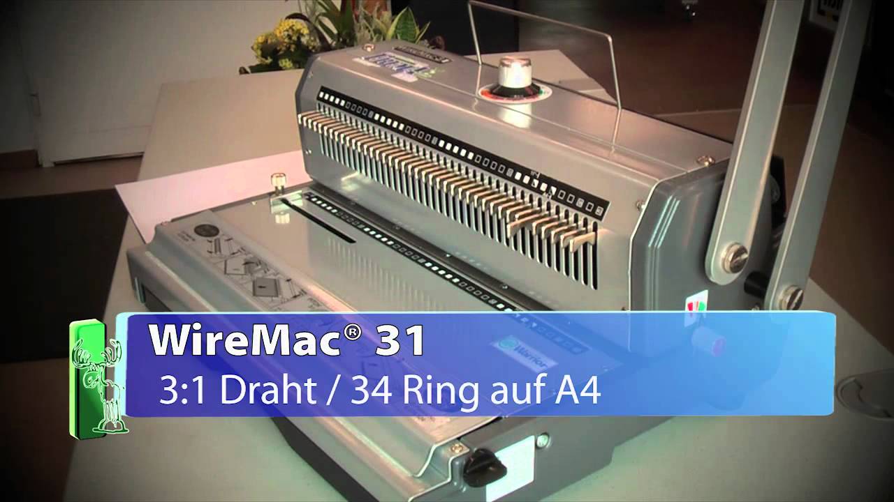 WireMac®31 NEU Drahtbindegerät Drahtbindemaschine oder Bindegerät, Blätter Binden Spirale