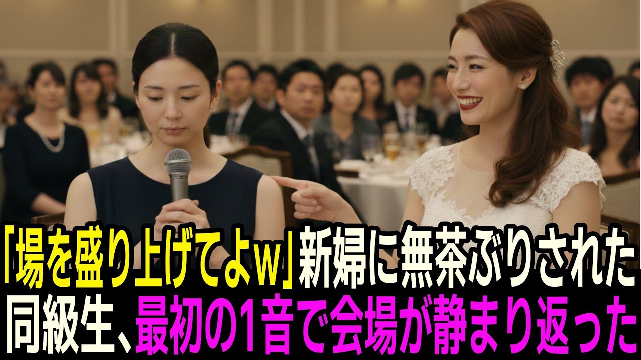結婚式で無茶ぶりされた地味な同級生、最初の1音で会場が静まり返った