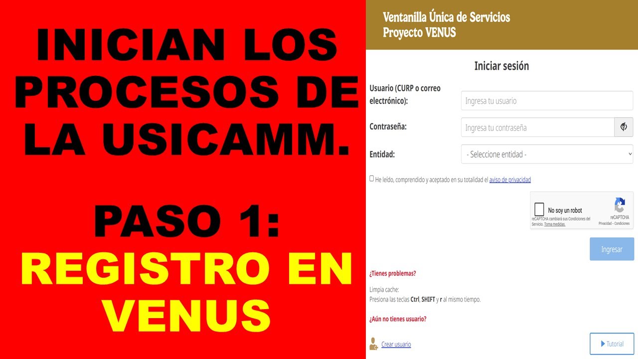 Soy Docente: USICAMM COMIENZA AQUÍ: REGISTRO EN PLATAFORMA VENUS