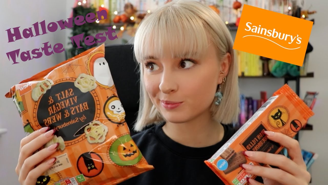 ASMR| Sainsbury's Halloween Mukbang & Taste test (UK) 🦇👻💀👀