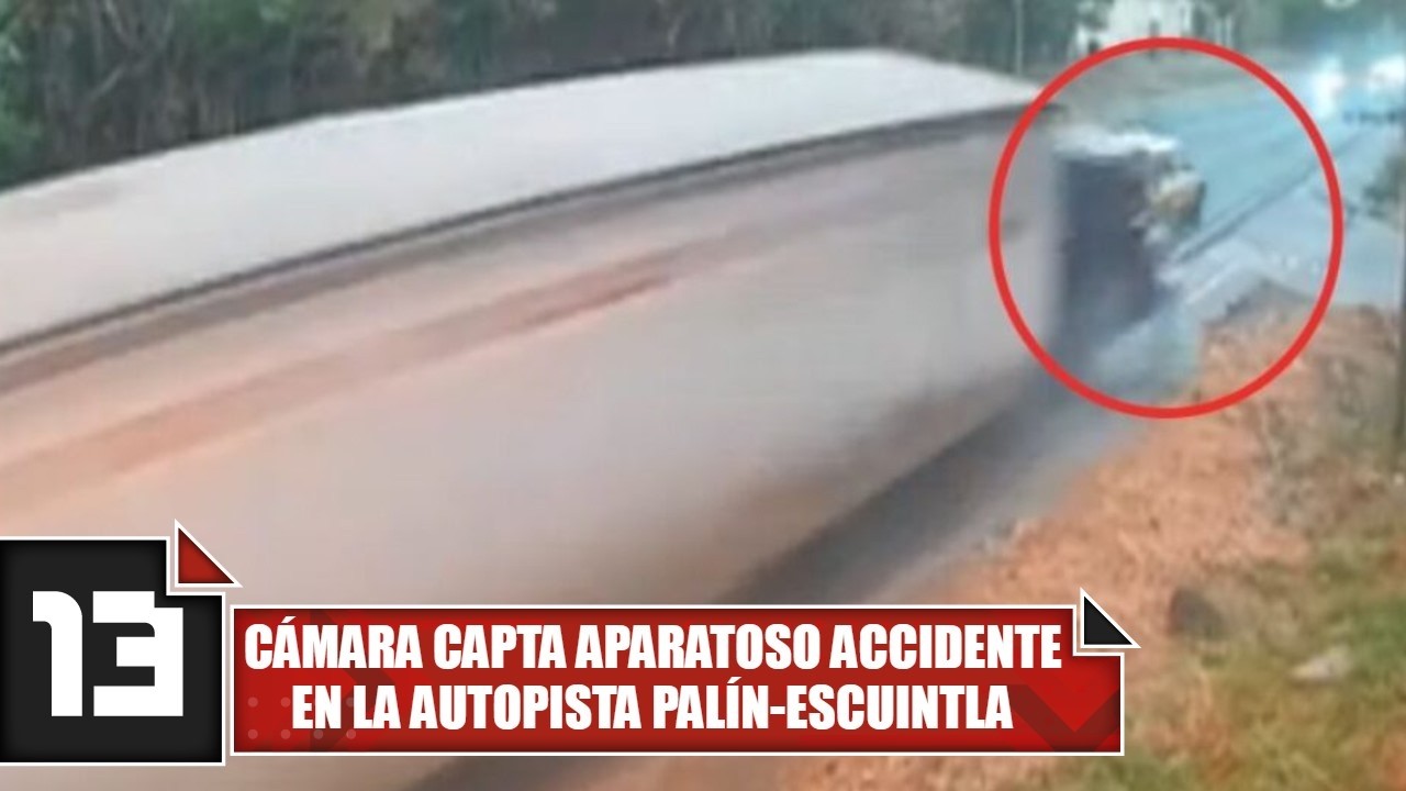 Cámara capta aparatoso accidente en la autopista Palín-Escuintla
