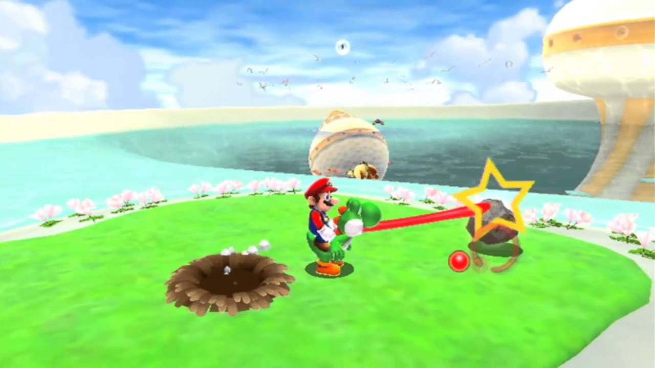 Super Mario Galaxy 2 - 100% Walkthrough Part 12 - Chompworks and Starshine Beach Galaxy