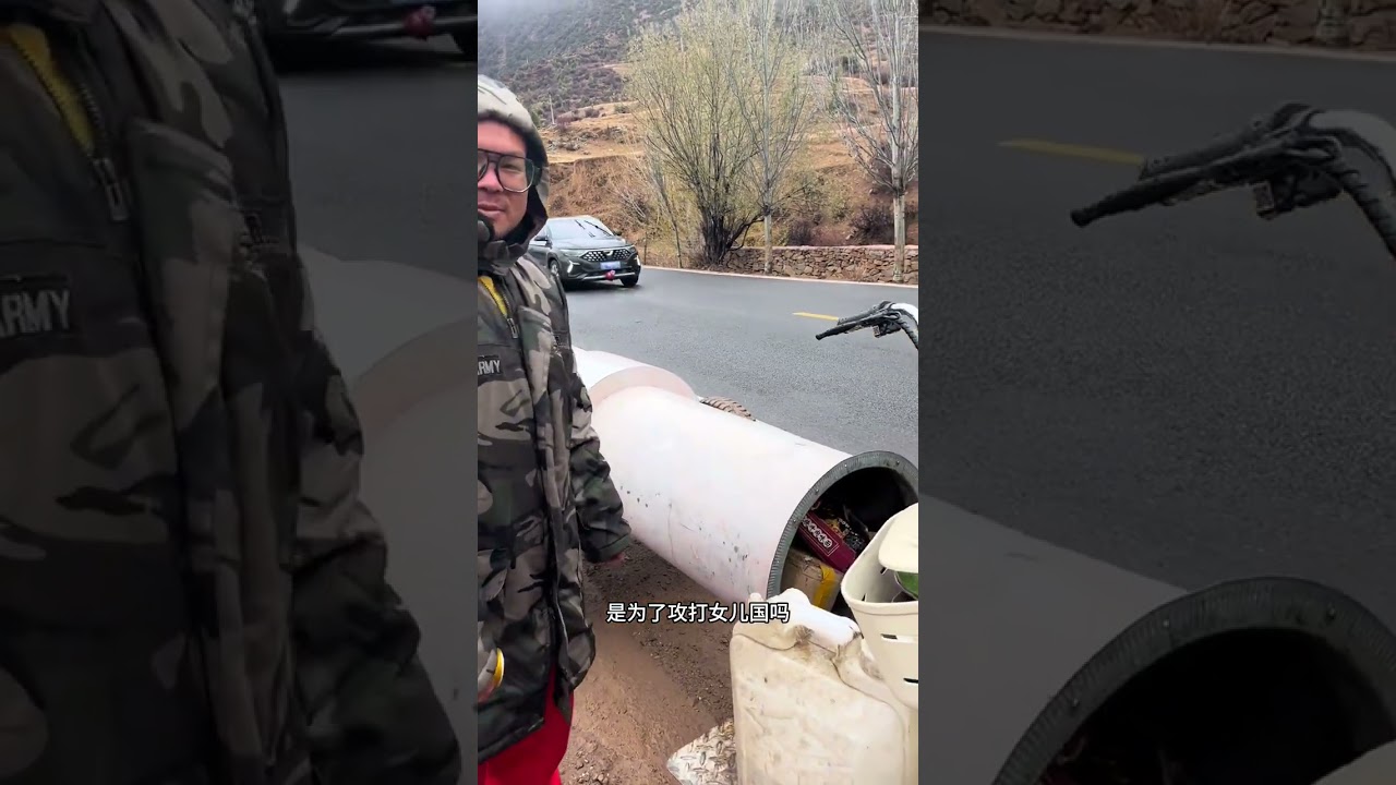 偶遇徒步拉车八年湖南帅小伙 今天偶遇到了一个从湖南拉着小房车徒步八年去拉萨湖南帅小伙，加油！拉萨见#徒步西藏 #一人一车浪迹天涯 #徒步旅行 #一人一车一世界 #318川藏线