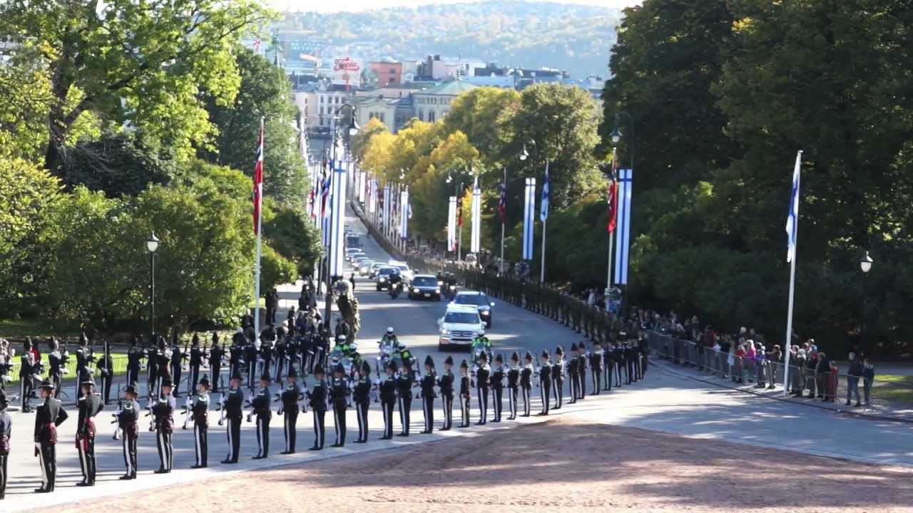Statsbesøk fra Finland: Velkomstseremoni