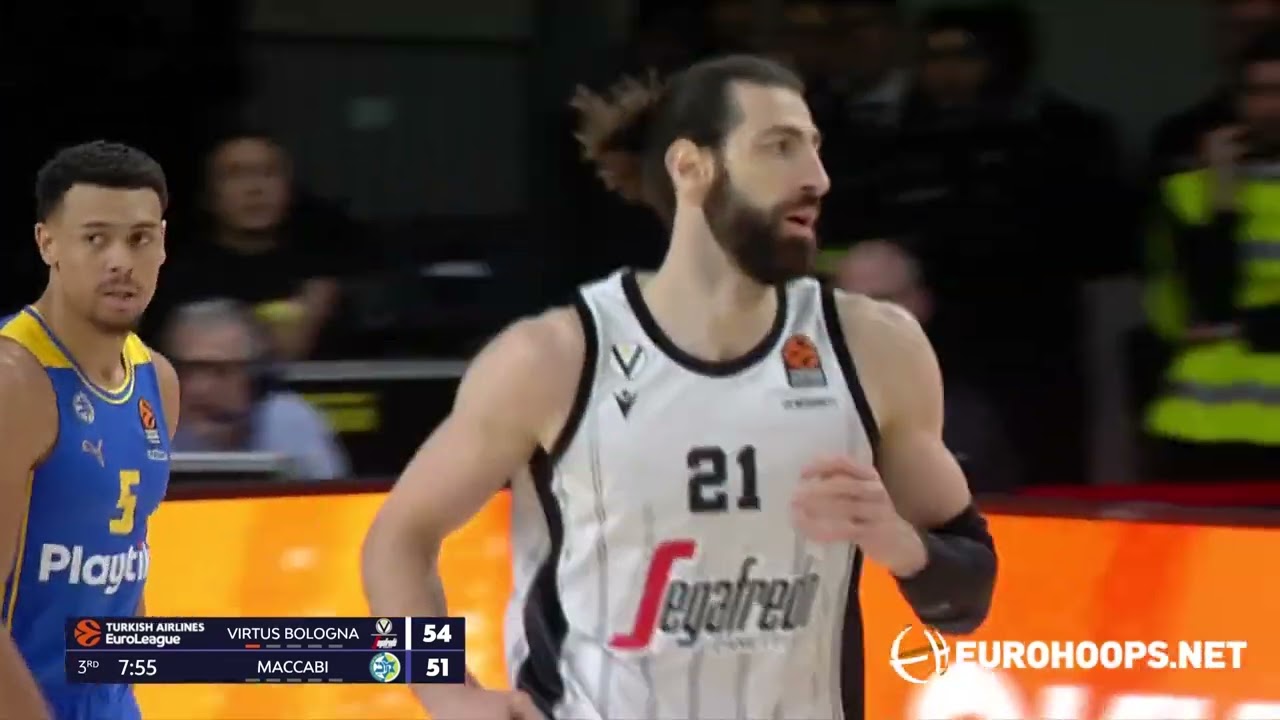 Tornike Shengelia (27 pts, 8 reb): Virtus Bologna - Maccabi Tel Aviv 100-90