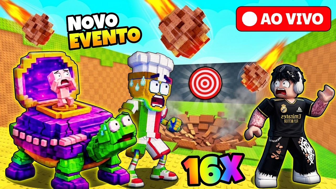 🔴AO VIVO: ATUALIZA&Ccedil;&Atilde;O NOVO EVENTO METEORO NO CHUTE UM BLOCO DA SORTE #roblox #kickaluckyblock