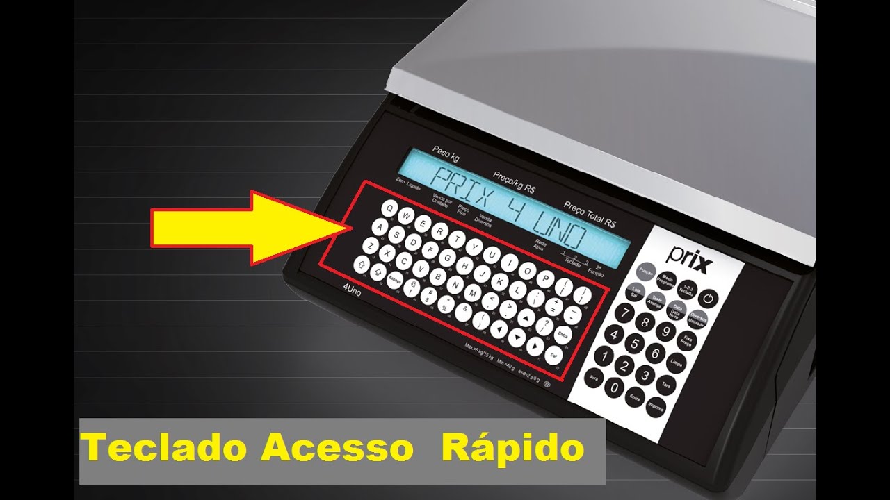 Associando produtos ao teclado acesso rápido