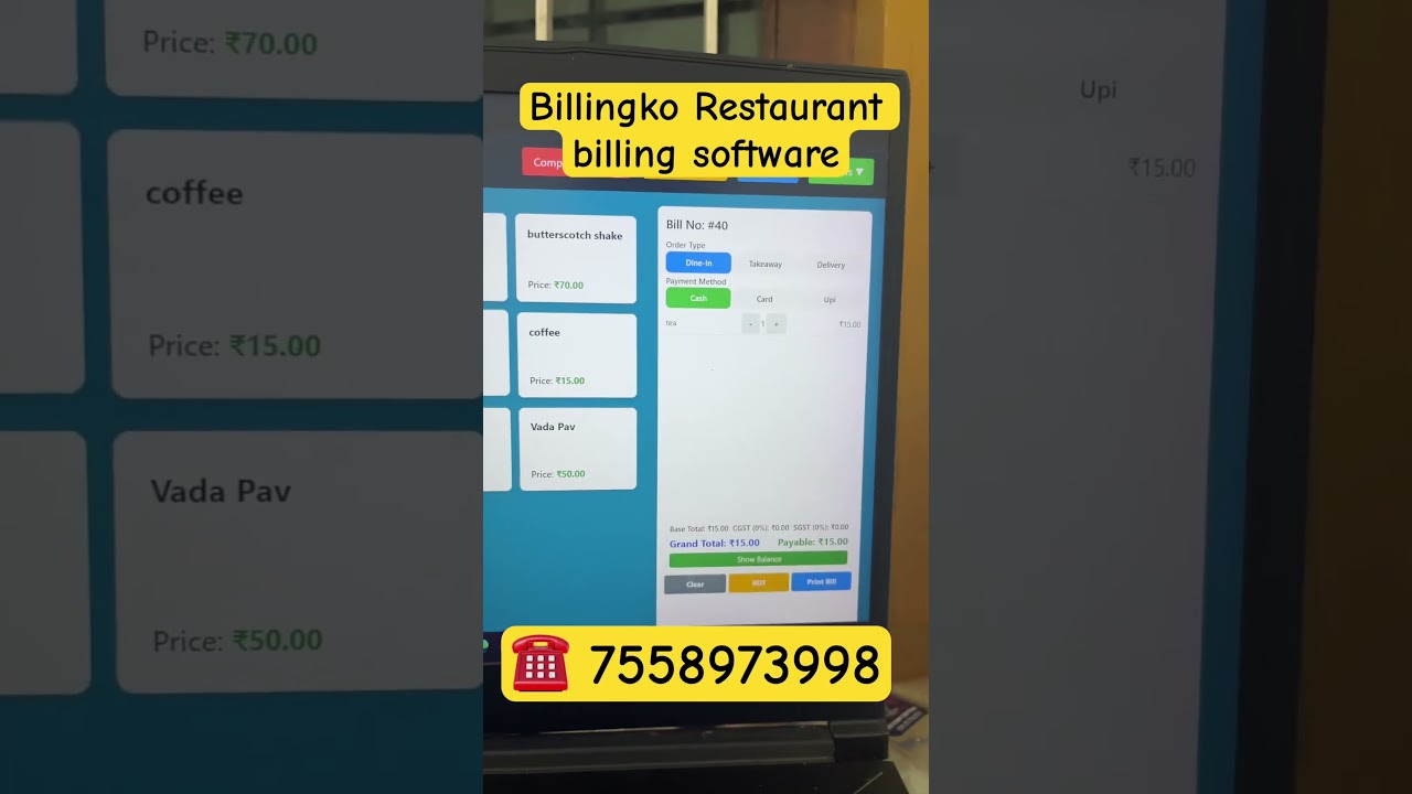 BEST RESTAURANT BILLING SOFTWARE IN INDIA