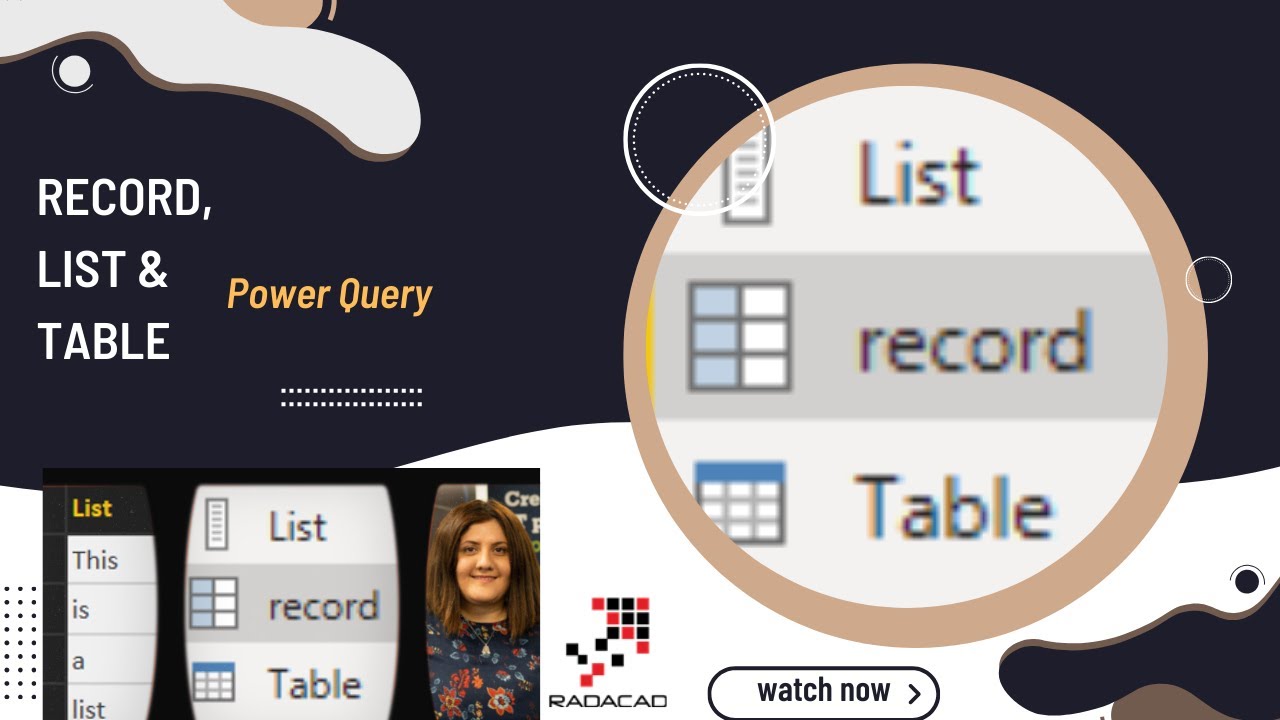 Структура данных Power Query: таблица, запись, список