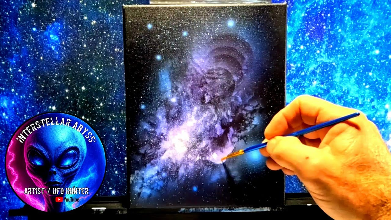 BEYOND TIME 2025 acrylic painting on canvas space painting Galaxy nebula