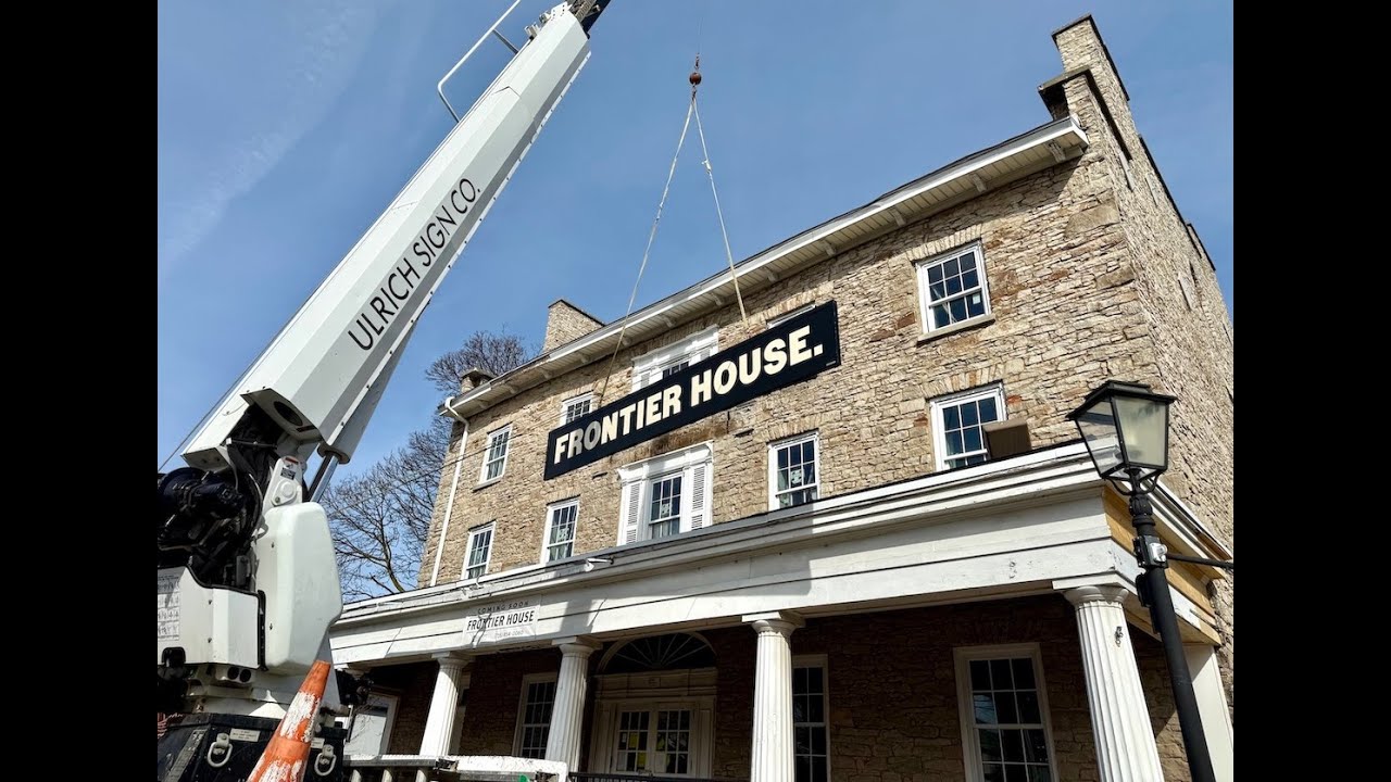 Frontier House sign installed in Lewiston