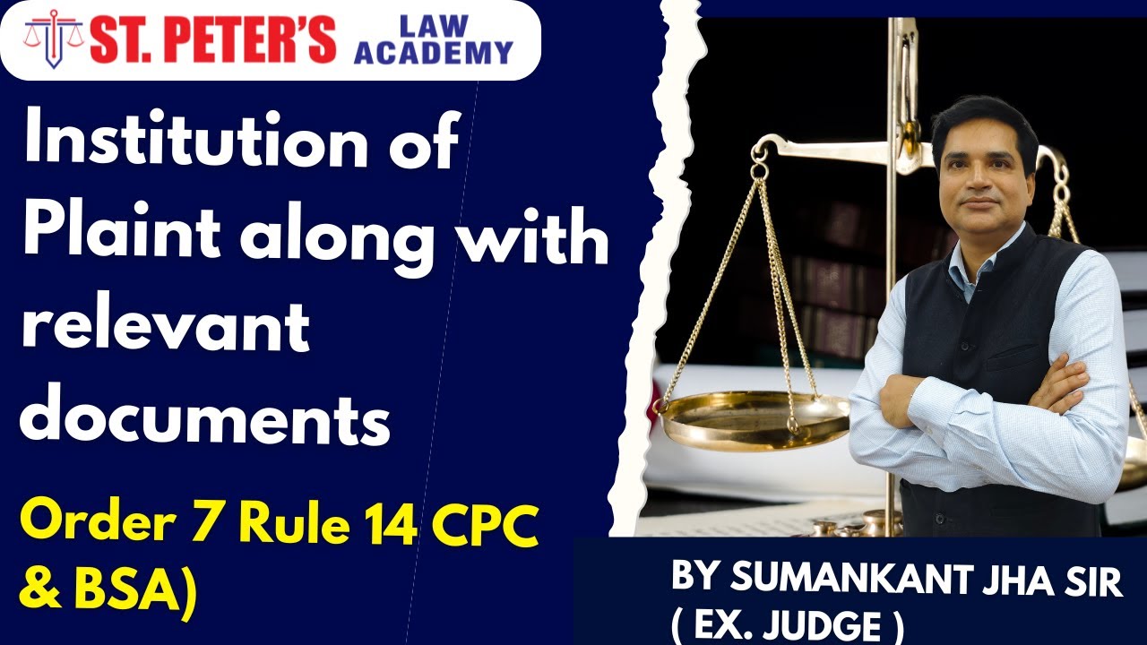 Institution of Plaint along with relevant documents | Order 7 Rule 14 CPC & BSA  | #judiciary #bsa