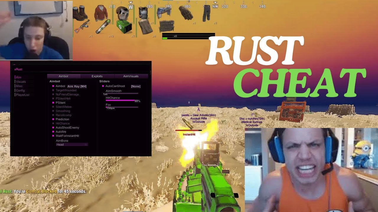RAGE CHEATING ON RUST STREAMERS WITH THE BEST CHEAT.....