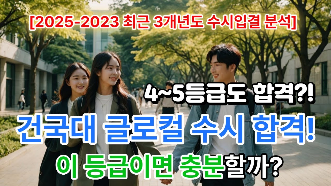 건국대학교 글로컬캠퍼스 수시등급 컷, 경쟁률 등 수시입결 분석 - 최근 3개년도 [2025/2024/2023] 수시 학생부교과전형 및 학생부종합전형 합격컷 순위, 추합순위 등