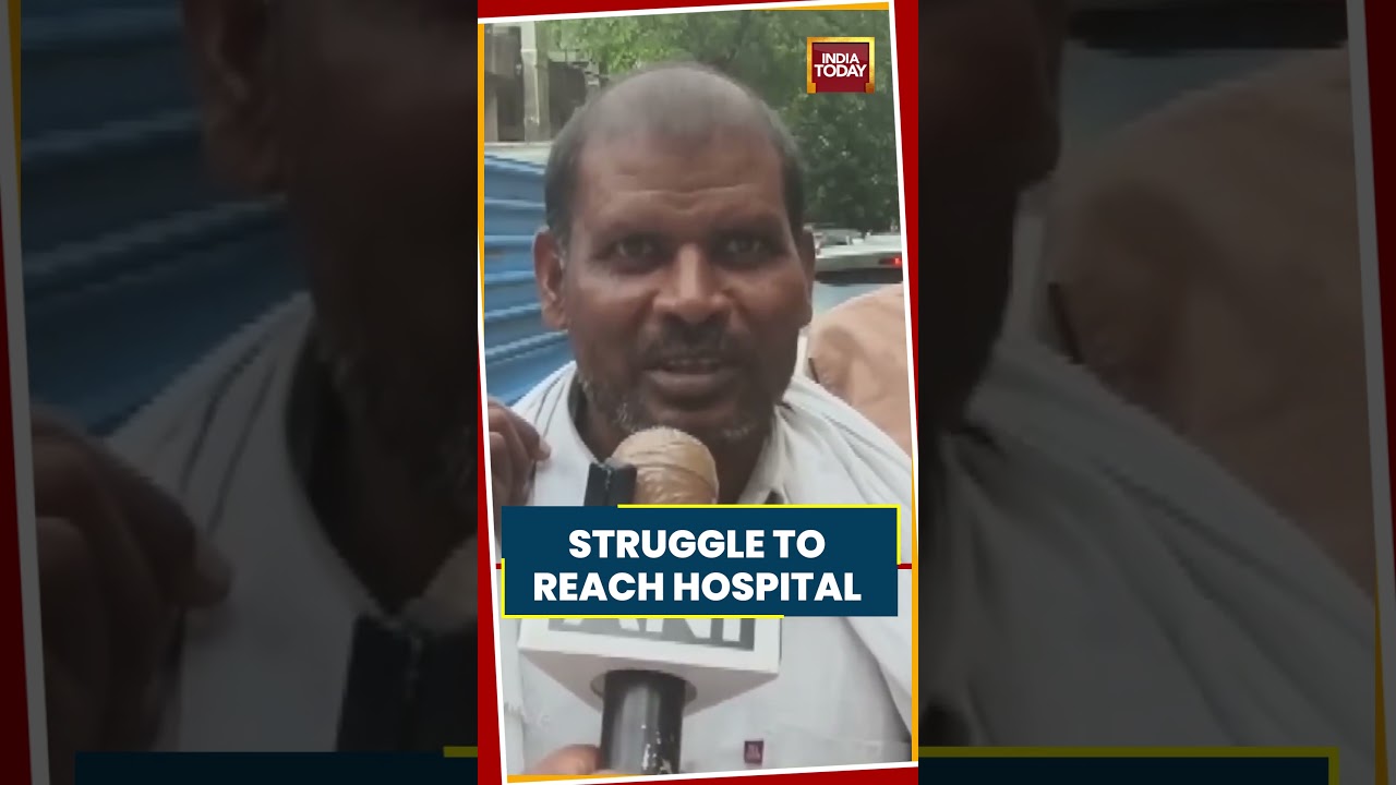 &lsquo;Water Up to Our Knees&rsquo;: Patient Wades Through Flooding to Reach Delhi Hospital #delhi #rain