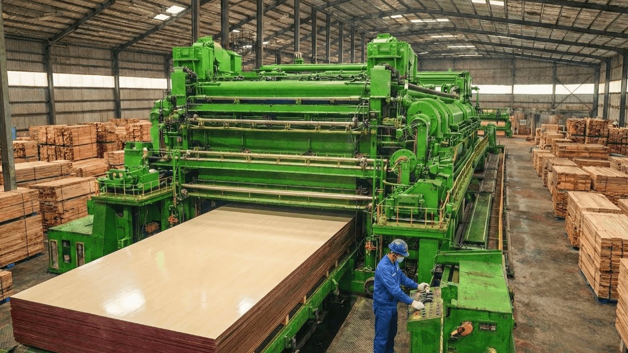 Inside the Industrial Timber Factory How Raw Logs Become Premium Film Faced Plywood (Full Process)